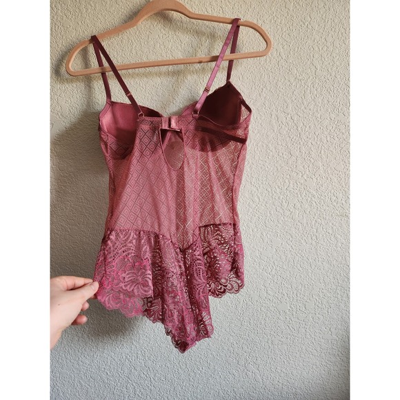 Daisy Fuentes Push- Up Lace Body Suit Lingerie Size L - Picture 2 of 7